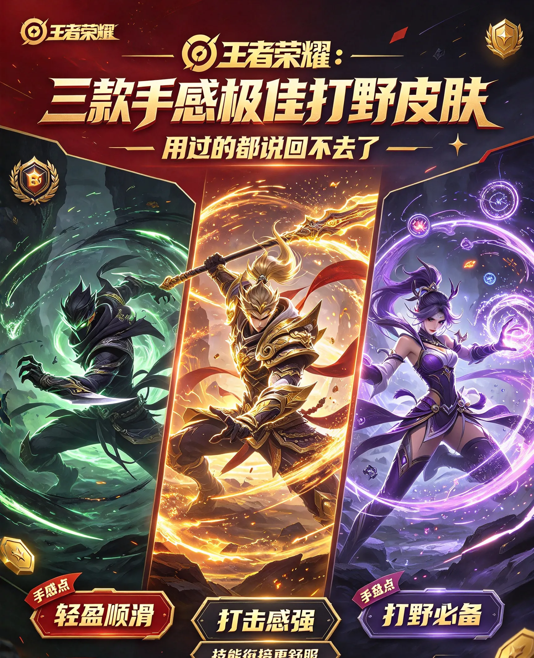 王者荣耀：三款手感极佳打野皮肤，用过的都说回不去了