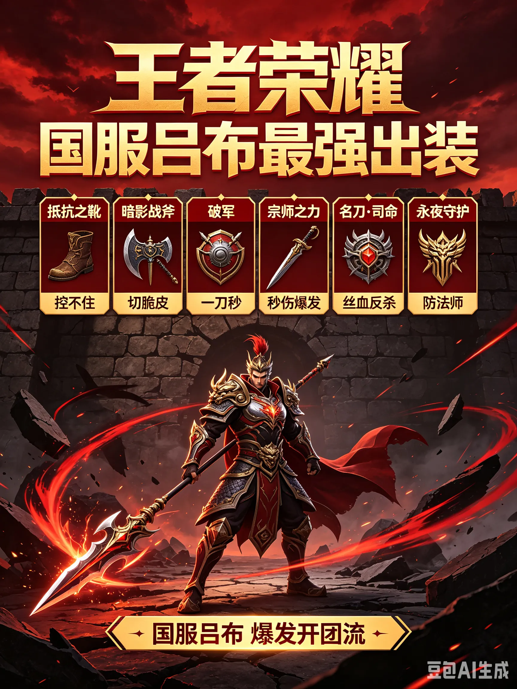 王者荣耀国服吕布最强出装_王者荣耀国服吕布需要多少战力