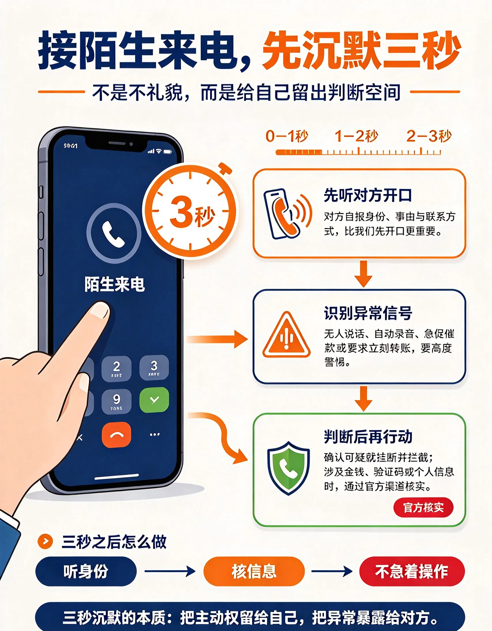 为何接陌生来电要先沉默三秒