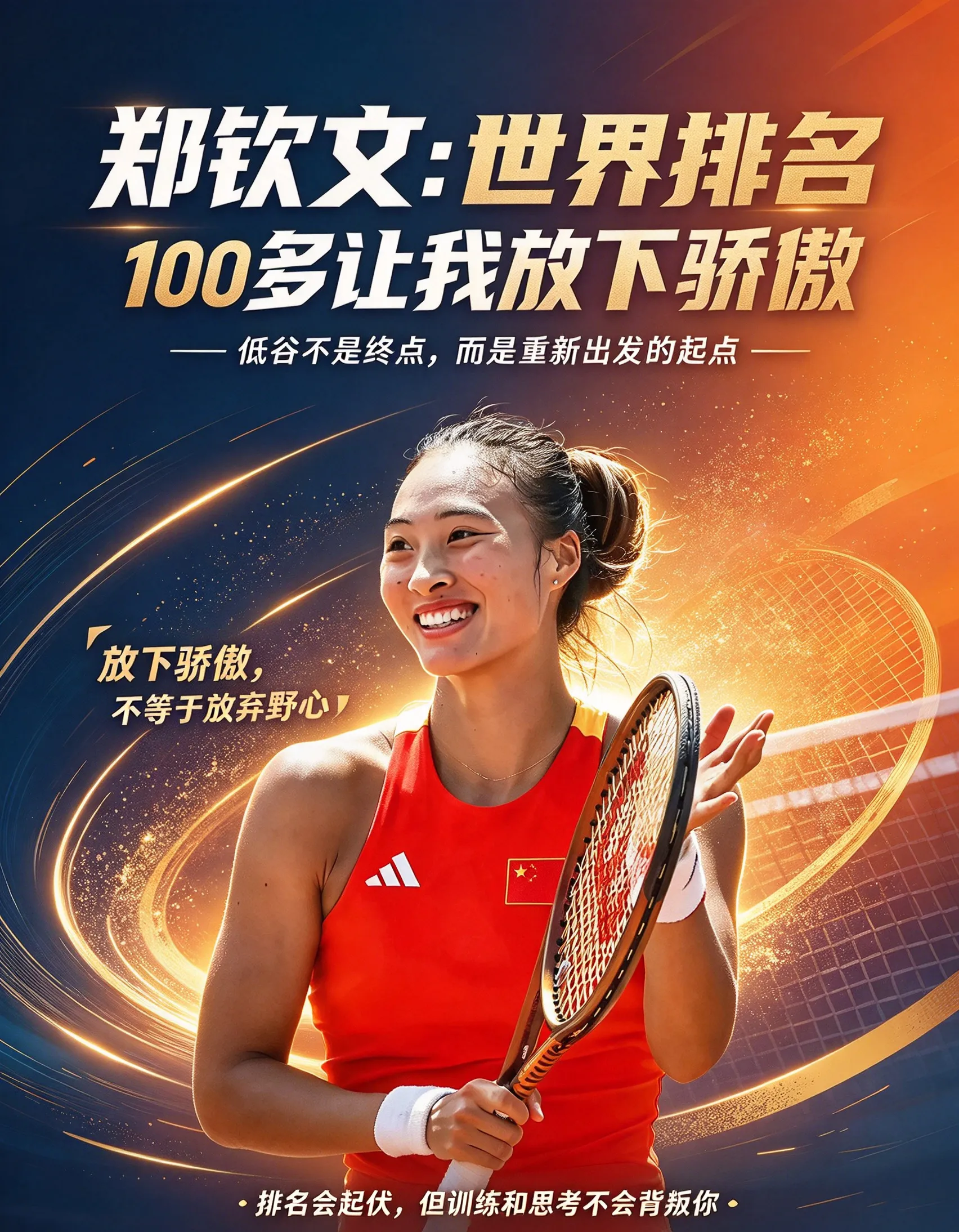 郑钦文:世界排名100多让我放下骄傲